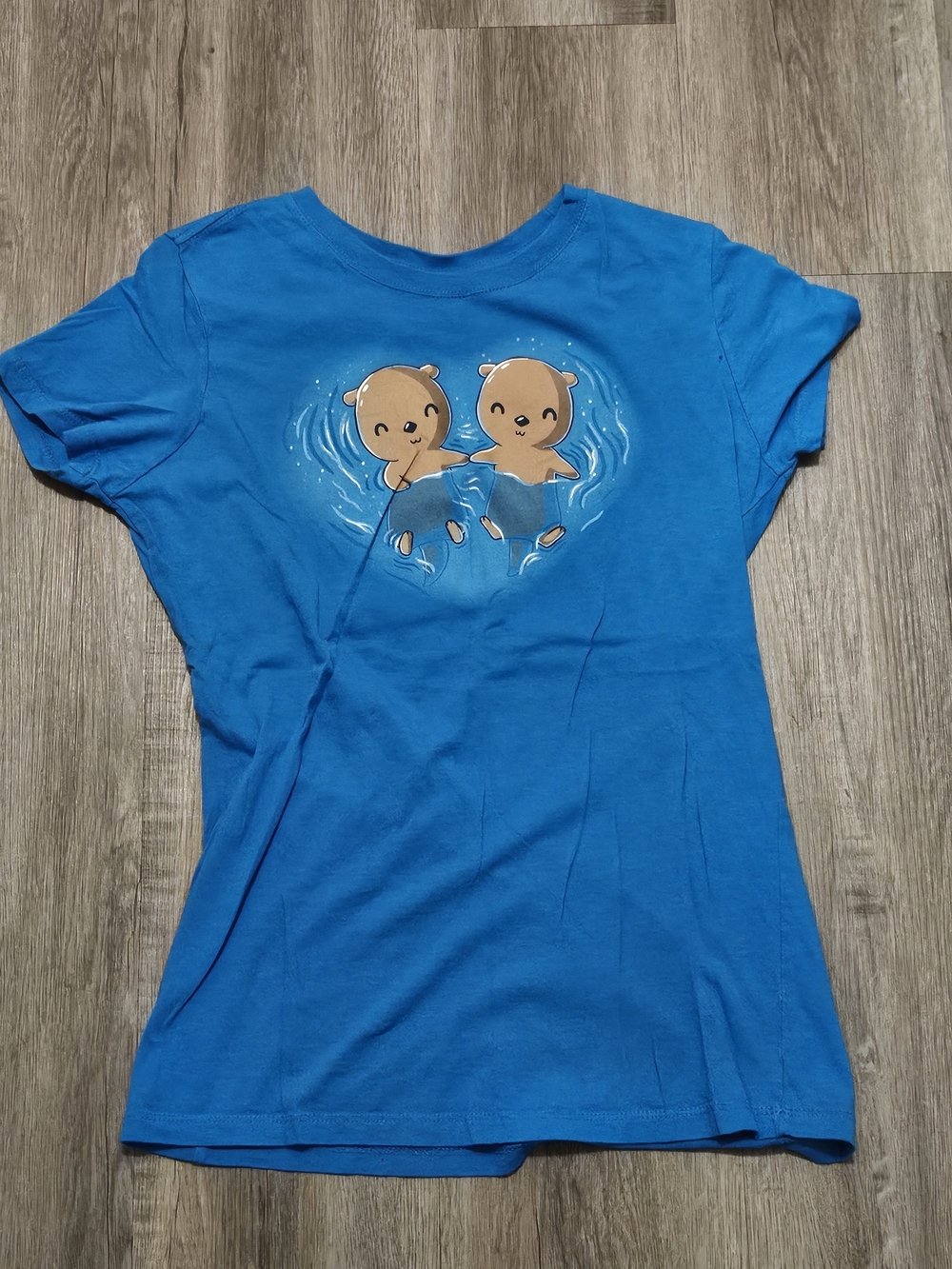 Blue Graphic T-Shirt with Otter Design